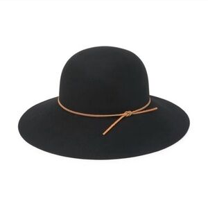 NWT Phenix 100% Wool Black Wide-Brim Hat